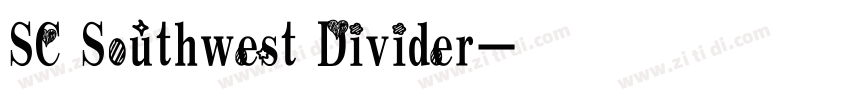 SC Southwest Divider字体转换